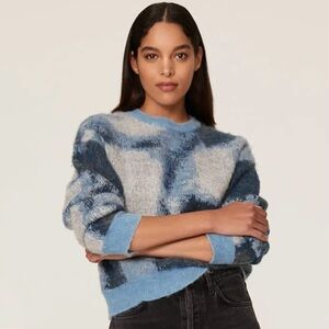 The Kooples Colorblock Sweater in Blue